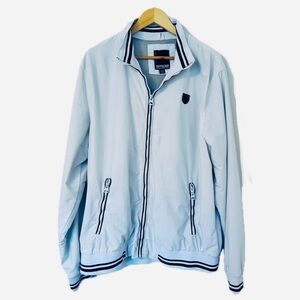 SMOG - Smog Co. Men’s Zip Up White Track Jacket 2XL